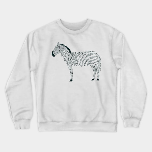 Zebra Electronic Crewneck Sweatshirt by Mako Design 